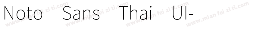 Noto Sans Thai UI字体转换